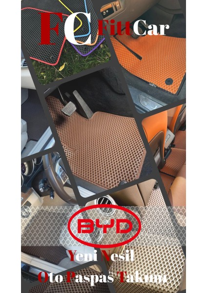 Fittcar Byd Dolphin Akıllı Oto Paspas Takımı Eva Mat
