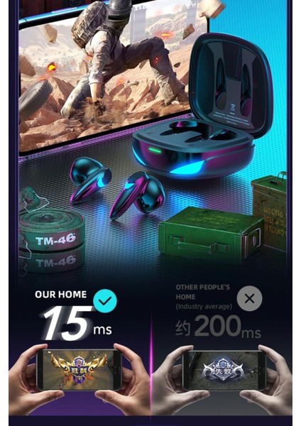G10 Bt 5.2 Düşük Gecikmeli Kablosuz Dokunmatik Gaming Bluetooth Oyuncu Kulaklığı