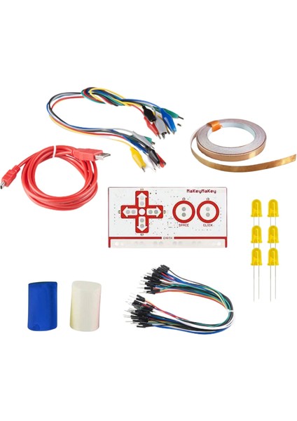Makey Makey Deluxe Kit - Bakır Folyo Iletken Bant 5mm , Oyun Hamuru ,led Eğitici Kodlama Stem Seti