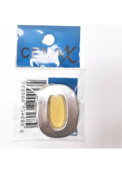 Büro Ev Dekoru Için 4cm Krom Kaplı Plastik 0 No Kapı Numarası