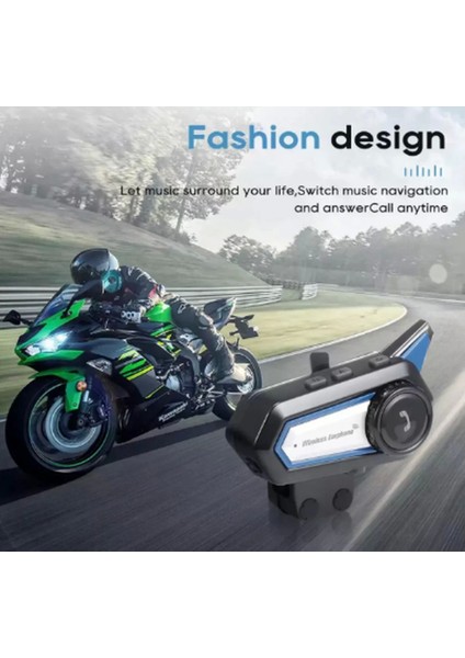 BT31 Kask Kulaklık Bluetooth 5.0 Motosiklet Interkom Su Geçirmez Kablosuz Kulaklı - MCT8932-4421