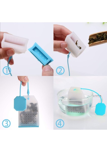 Büro Ev Ofis Çay Keyfi Için Silikon Poşet Çay Tipi Yaprak Çay Süzgeci Çay Kaşığı Demlik Topu Filtre fiyatları