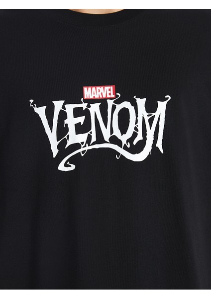 Yeni Sezon Bisiklet Yaka Kisa Kollu Venom Baskili Penye Erkek Tisort - S5BI42Z8 modelleri