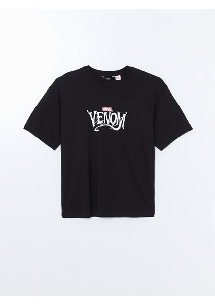 Yeni Sezon Bisiklet Yaka Kisa Kollu Venom Baskili Penye Erkek Tisort - S5BI42Z8 indirimleri
