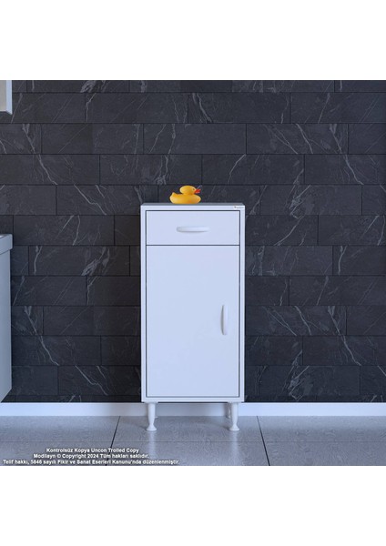 Emir 45 x 88 x 32,5 cm Mutfak Dolabı 1 Çekmece 1 Kapak 2 Raf 3 Gözlü Organizatör Çok Amaçlı Dolap