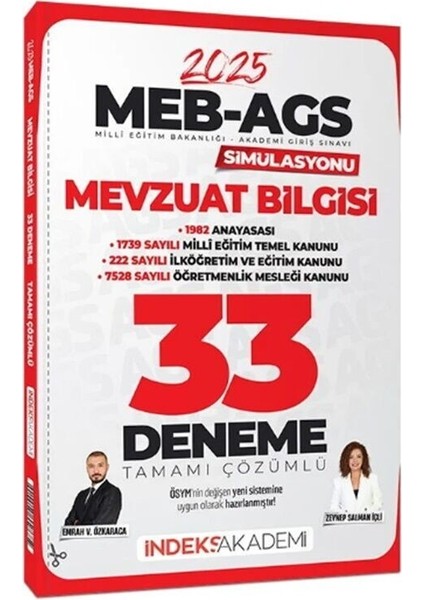 2025 Meb Ags Simülasyonu Mevzuat Bilgisi 33 Deneme Indeks Akademi