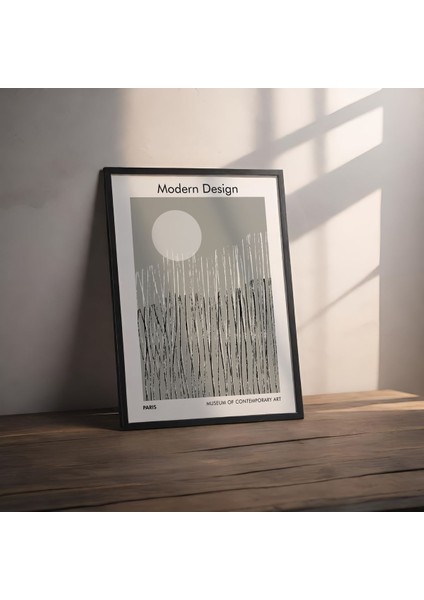 Dekoratif Çerçevesiz Poster Modern Design Çizgi Soyut Çerçevesiz Tablo