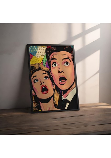 Dekoratif Çerçevesiz Poster Pop Art Çift Çerçevesiz Tablo