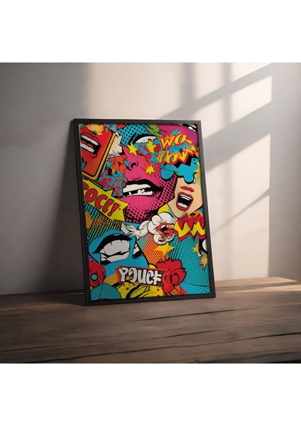 Dekoratif Çerçevesiz Poster Pop Art Comic Book Çerçevesiz Tablo