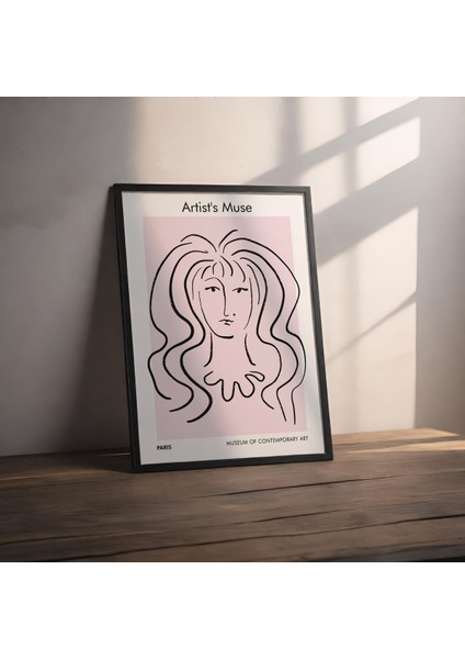 Dekoratif Çerçevesiz Poster Artist Muse Soyut Çerçevesiz Tablo