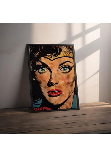 Dekoratif Çerçevesiz Poster Pop Art Taçlı Kadın Çerçevesiz Tablo