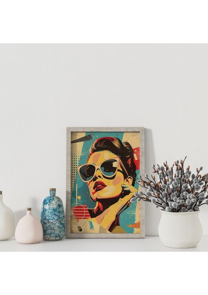 Dekoratif Çerçevesiz Poster Pop Art Kadın Çerçevesiz Tablo fiyatları