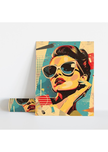 Dekoratif Çerçevesiz Poster Pop Art Kadın Çerçevesiz Tablo modelleri