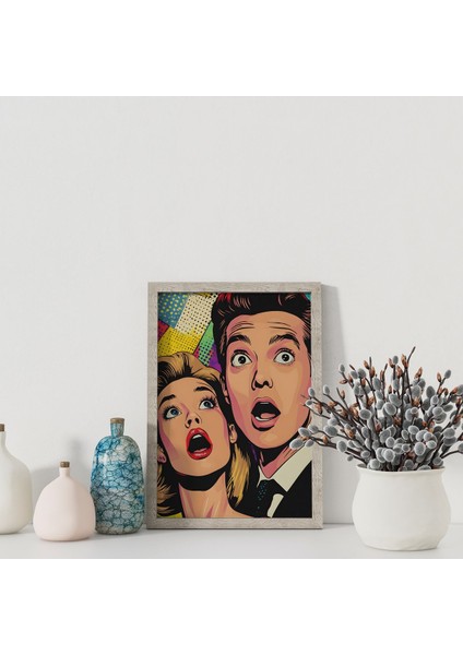 Dekoratif Çerçevesiz Poster Pop Art Çift Çerçevesiz Tablo