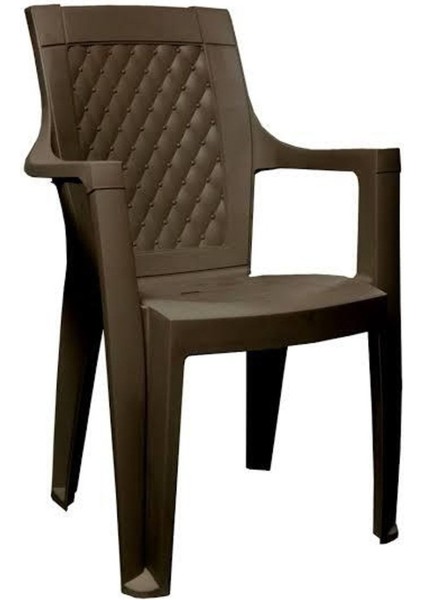 6 Adet Rattan Efektli Elegance Plastik Sandalye