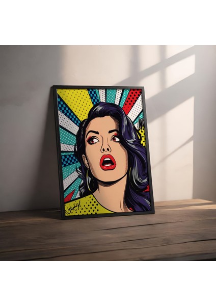 Dekoratif Çerçevesiz Poster Pop Art Women Çerçevesiz Tablo