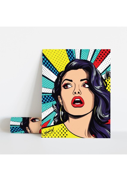 Dekoratif Çerçevesiz Poster Pop Art Women Çerçevesiz Tablo modelleri