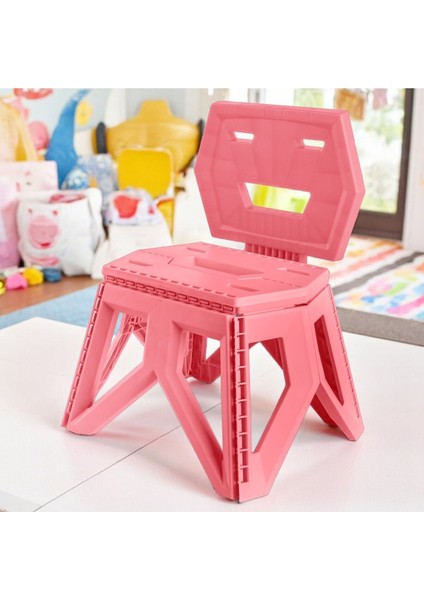 Modern Geometrik Katlanabilir Çocuk Kamp Sandalyesi, Taşınabilir, Konforlu, Ideal Dış Mekan