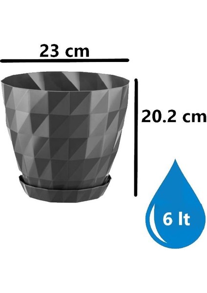 So-Krt5 Dekoratif Kristal Saksı Takımı 6 Litre No 5 fiyatları