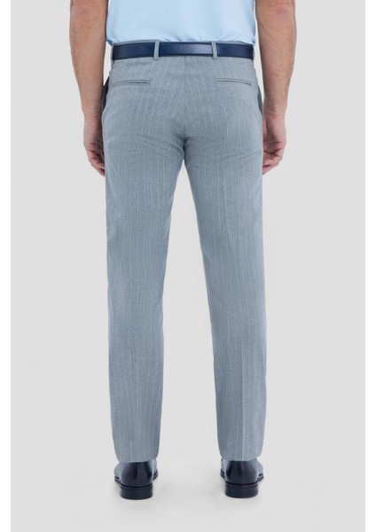 Erkek Gri Çizgili Slim Fit Pantolon fiyatları