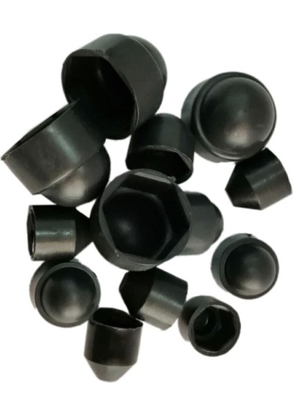 M10 Plastik Somun Gizleyici Kapağı Siyah (10 Adet)