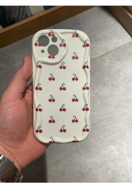 Iphone 13 ve 14 Uyumlu Kiraz Desenli Koruyucu Silikon Kılıf indirimleri