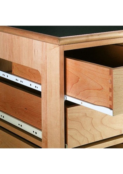 Klasik Kızaklı Dolap Çekmece Rayı Beyaz 50 cm (Vida Dahil Değil) - Çekmece Rayları - Tek Ebat fiyatları