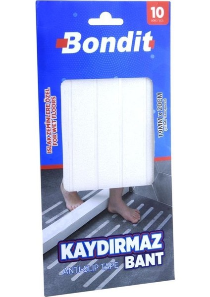 Bondit Banyo Mutfak Fayans Merdiven Kaygan Zemin Kaymaz Bandı Kaydırmazlık Bant 2X20CM fiyatları