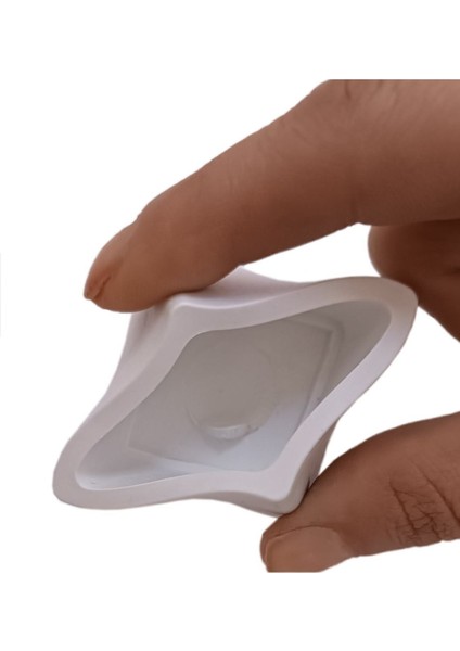 30X30 mm Kare Pvc Sandalye Profil Ayak Pabucu Sessiz Yumuşak - Beyaz (4 Adet)