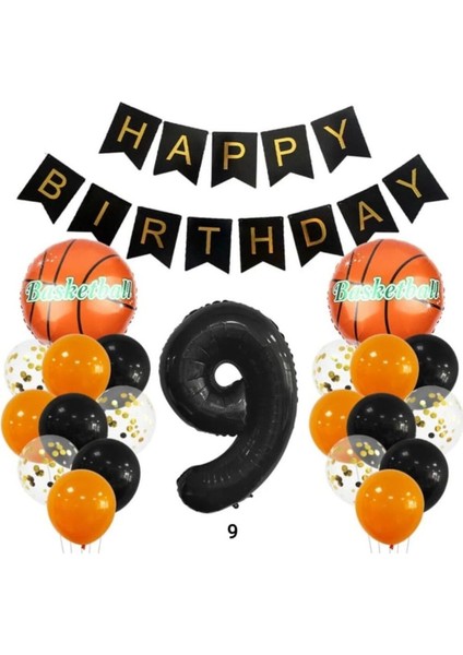 Basketbol Temalı Doğum Günü Balon Set Konsepti