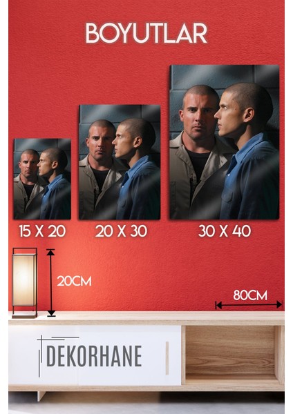 Metal Tablo - Prison Break, Pb, Michael Scofield, Dizi Poster Film Tablosu fırsatları