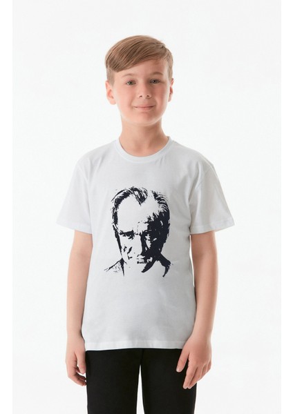 Atatürk Baskılı Unisex Çocuk Tişört