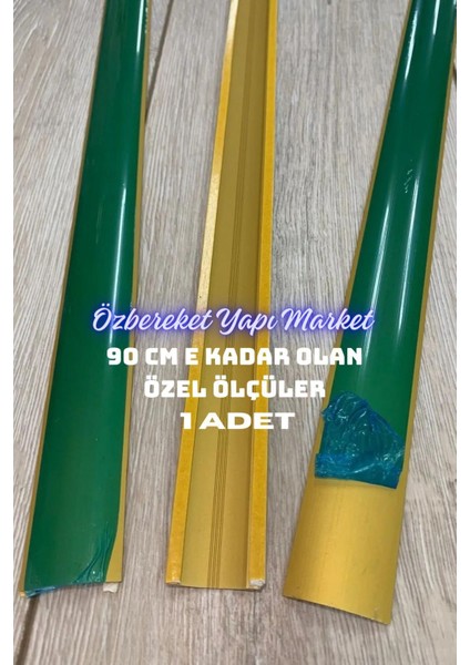 Alüminyum Bantlı Kapı Eşik Profili Sarı / Kapı Altı Çıtası / 1 Adet 90 cm E Kadar Özel Ölçü Olur