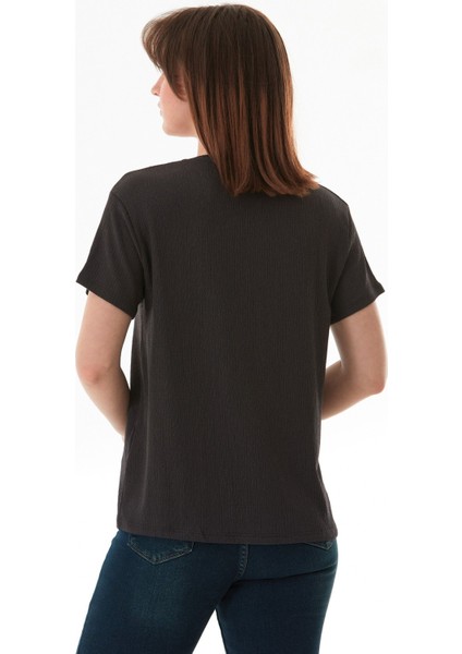 Kalp Nakışlı Bürümcük Kumaş Tişört modelleri