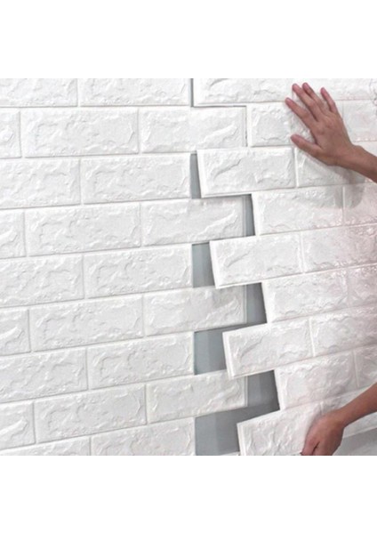 Kendinden Yapışkanlı 70X77 cm Sünger Beyaz Duvar Kağıdı Paneli fiyatları