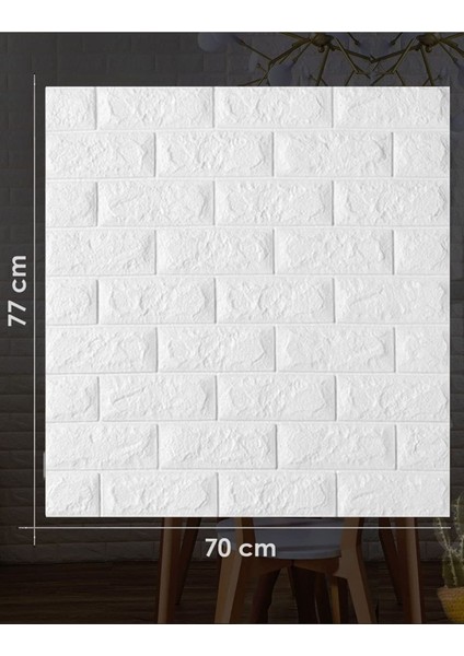 Kendinden Yapışkanlı 70X77 cm Sünger Beyaz Duvar Kağıdı Paneli modelleri