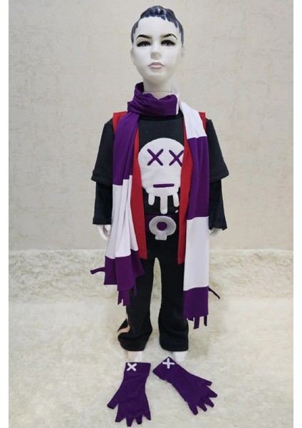 Gizemli Dövüşçü Anime Cosplay Kostümü