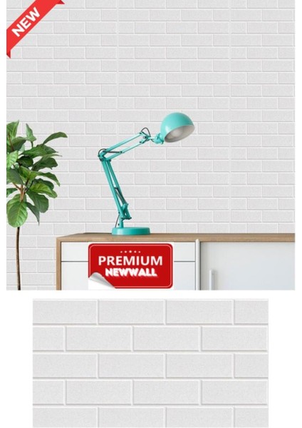 Yapışkanlı 3D Esnek Sünger Duvar Kaplama Kağıdı Paneli Salon Ofis Ev Tv Arkası 1 Adet 70X38 cm NW17