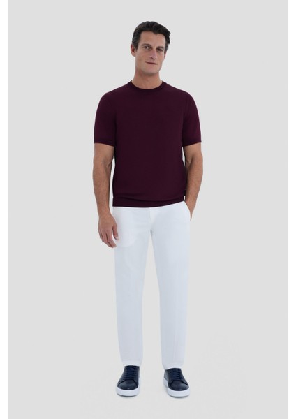 Erkek Yeşil Polo Yaka Örgü Desenli Tişört