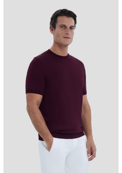 Erkek Yeşil Polo Yaka Örgü Desenli Tişört modelleri