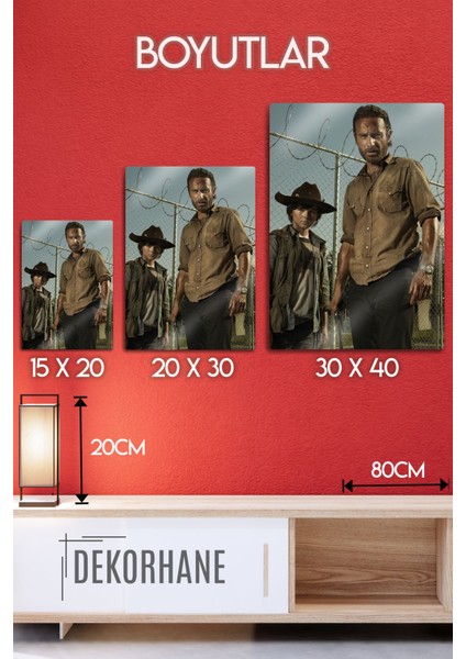 Metal Tablo - The Walking Dead, Twd, Rick Grimes, Dizi Poster Film Tablosu indirimleri