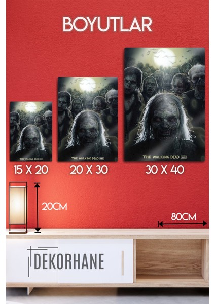 Metal Tablo - The Walking Dead, Twd, Zombi, Dizi Poster Film Tablosu