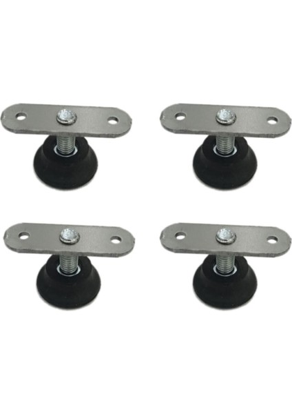 Dolap Raf Bingo Ayak ve Bağlantı Sacı Siyah (4 Takım)