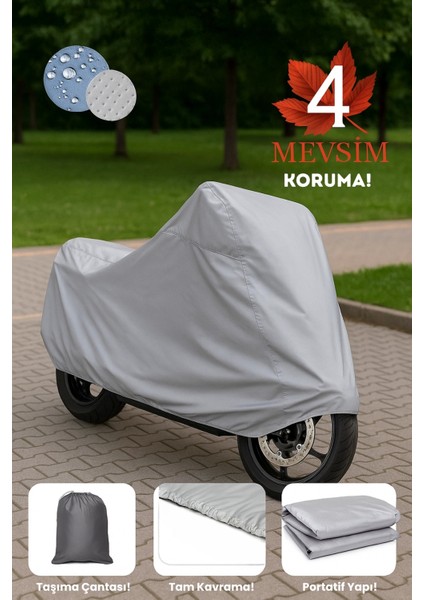 Rks Easy Pro 50 Uyumlu Motosiklet Brandası 4 Mevsim Su Geçirmez Motor Brandası