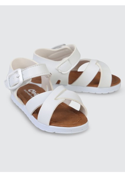 Kız Çocuk Sandalet 21-25 Numara Beyaz fiyatları
