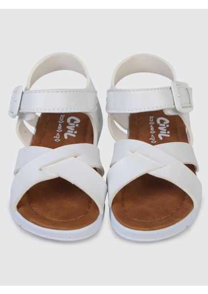 Kız Çocuk Sandalet 21-25 Numara Beyaz fırsatları