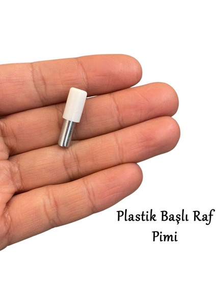 Metal Başlı Raf Pimi-Beyaz 50 Adet modelleri