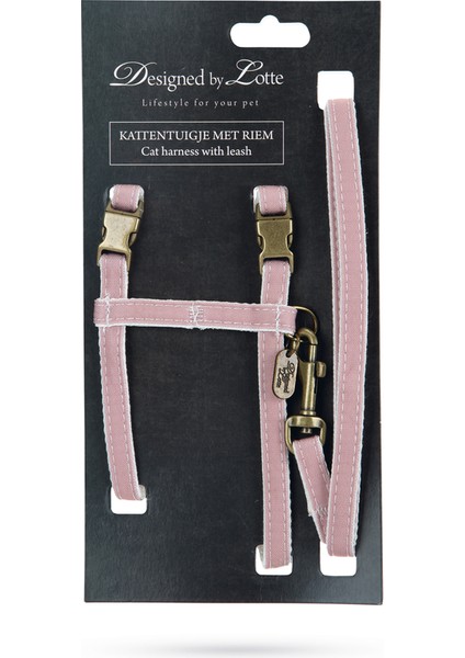 Dbl Kedi Göğüs Tasması ve Gezdirme Kayışı, 130CM, Pudra Pembe, 27-45CM fiyatları
