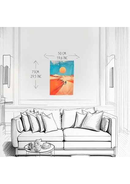 Çok Amaçlı Laminasyon Kumaş Örtü- Dune Çöl Gezegeni Temalı – Duvar, Masa, Piknik ve Koltuk Için | 50 x 75 cm fiyatları