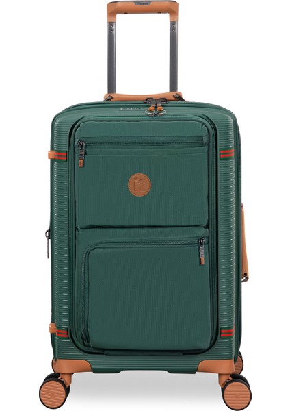 Itluggage Yeşil Çekçekli Sert Valiz Advantageous Kabin